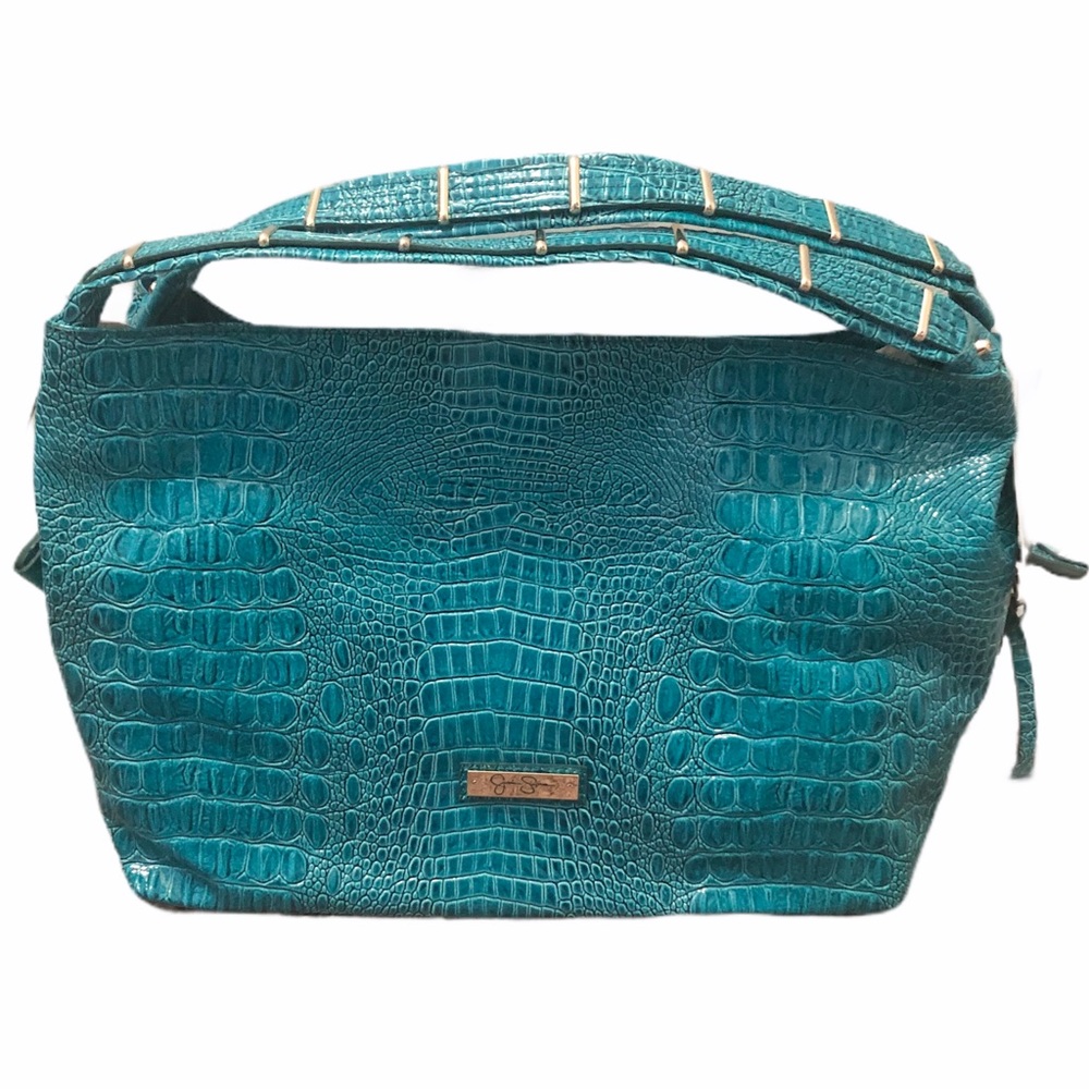 Jessica Simpson Malibu Blue Embossed Handbag
